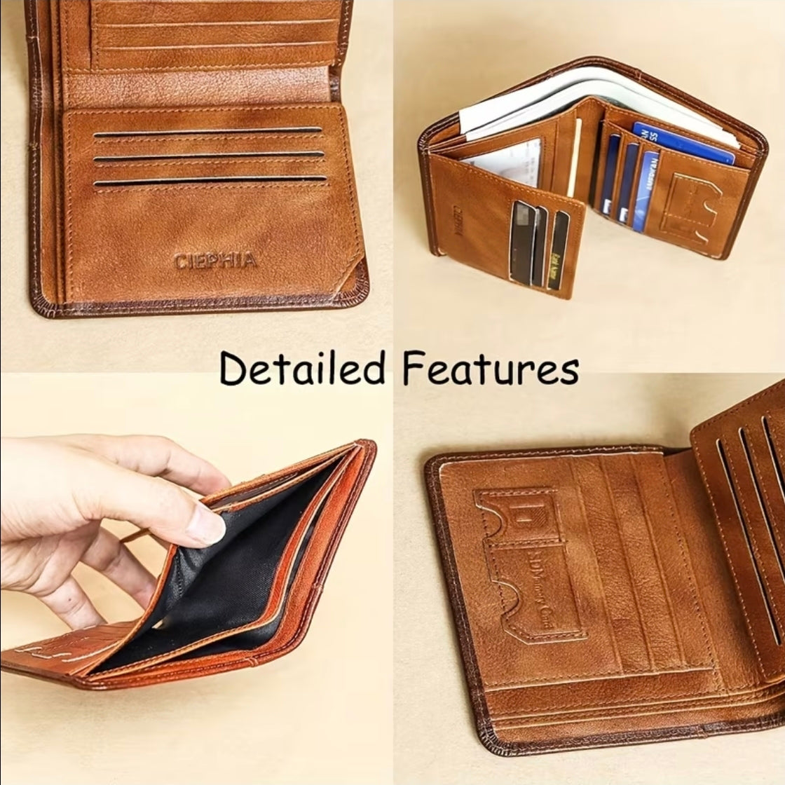 Leather wallet - 3 Variants