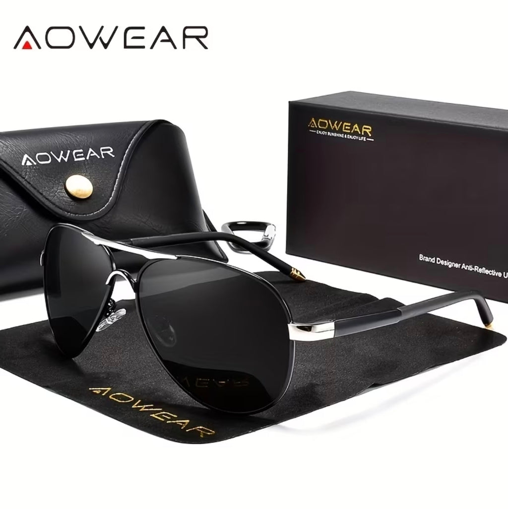 AOWEAR

UV400 Pilot Sunglasses Men Polarized Mirror Driving Sunglasses