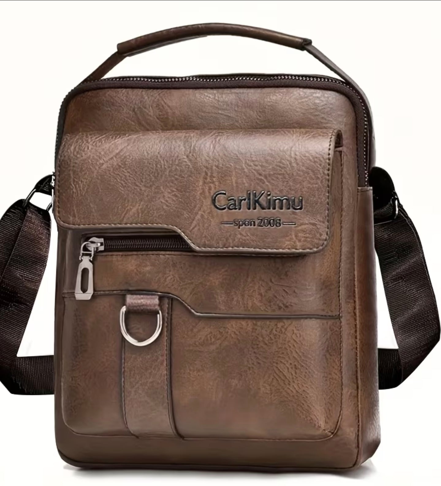 Men's Casual Crossbody Bag Zipper Shoulder Handbag